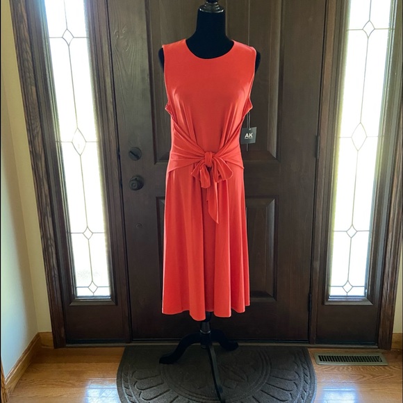 Anne Klein coral dress size Large - Picture 1 of 6